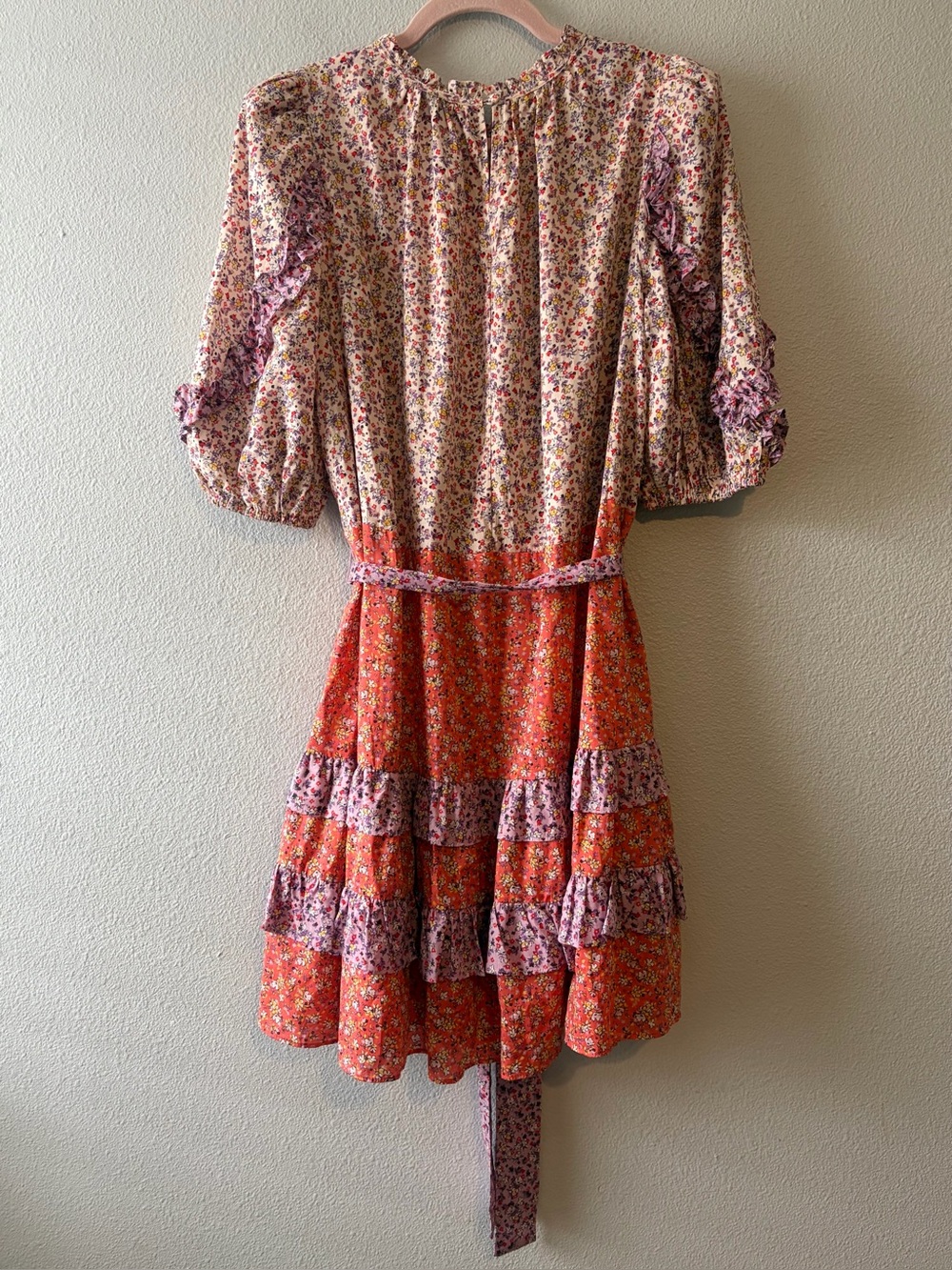 Ann Taylor Floral Ruffle Flare Dress Women’s Cottage Prairie Fields Flowy - Picture 4 of 5